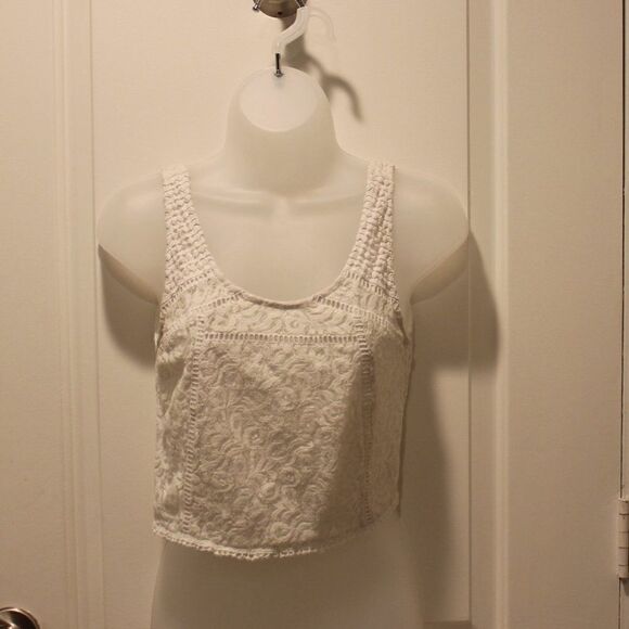 ZARA White Crop Top women size M Medium - Picture 1 of 6